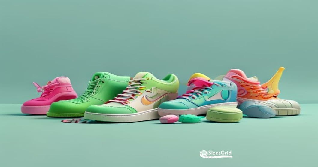 Tênis vermelho em destaque